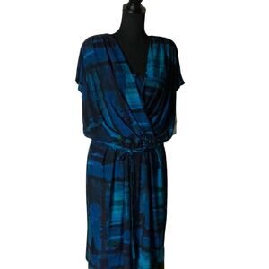 CHAPS Blue Wrap‑Style Dress Size XL NWT – Stunning Colors